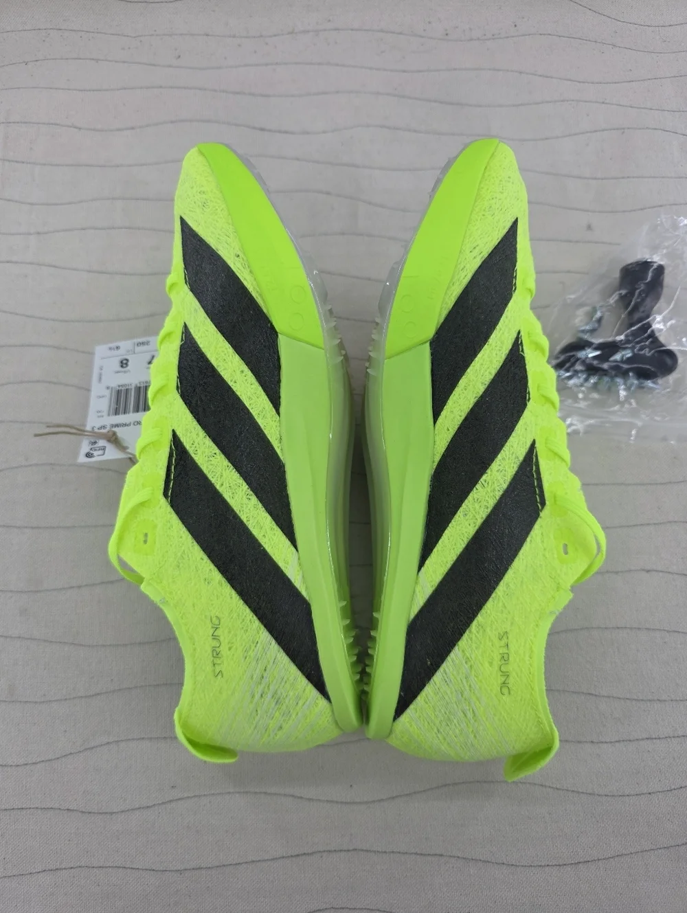 Adidas Mens Adizero Prime SP 3 Strung Lucid Lemon Track Cleats IH5800 Sz 7 NEW